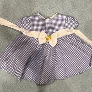 Baby Girl Size 12 Mths Blue and White Checked Summer Party Dress